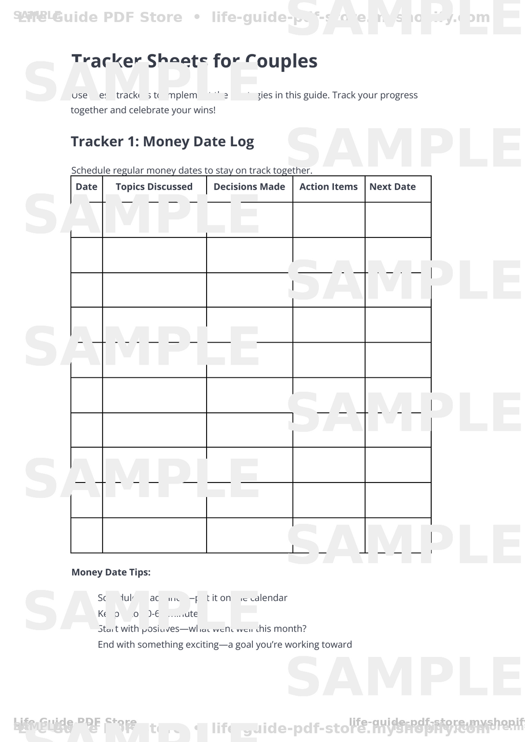 Couple's Money Guide: Manage Finances Together (7 Tracker Sheets Included)